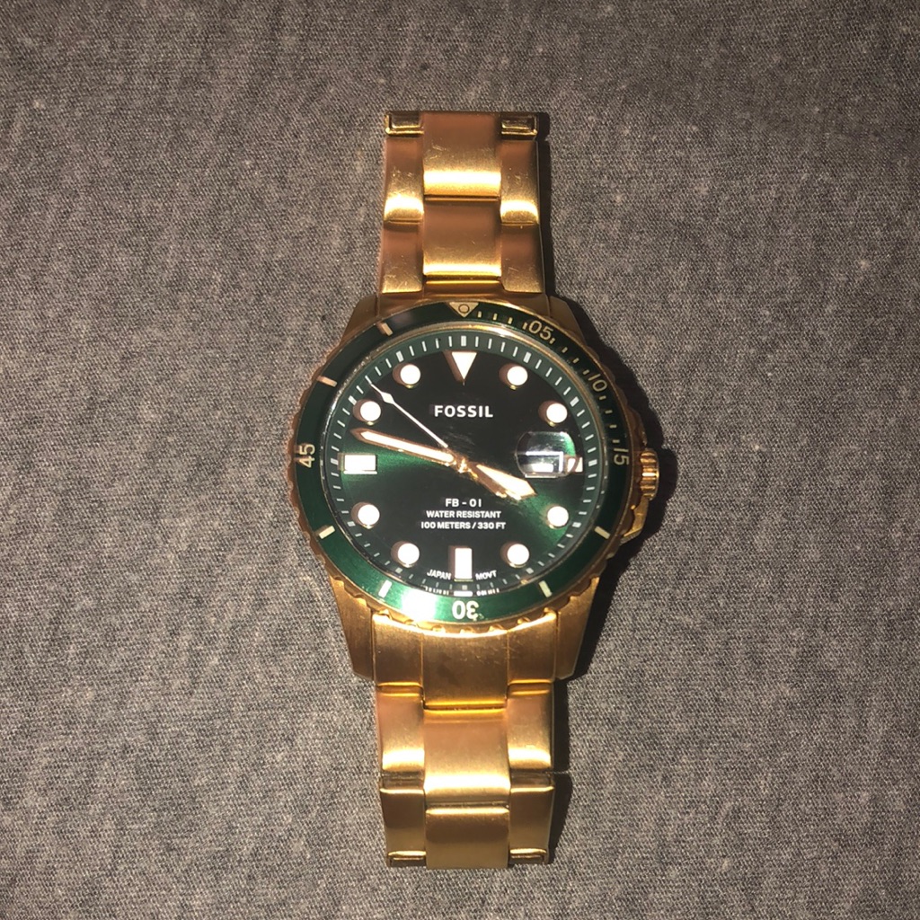 Fossil Gold And Green Watch